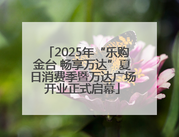2025年“乐购金台 畅享万达”夏日消费季暨万达广场开业正式启幕