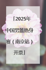 2025年中国男篮热身赛（南京站）开票