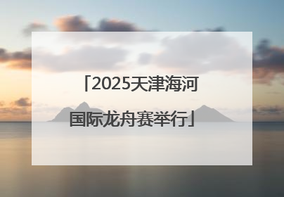 2025天津海河国际龙舟赛举行