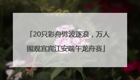 20只彩舟劈波逐浪，万人围观宜宾江安端午龙舟赛