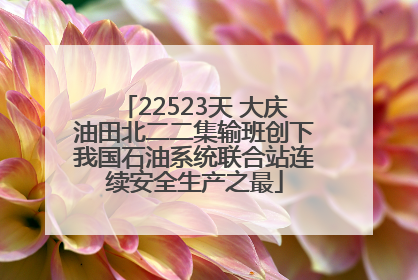 22523天 大庆油田北二二集输班创下我国石油系统联合站连续安全生产之最