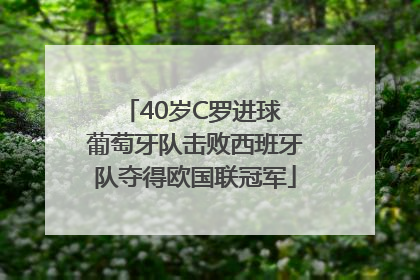 40岁C罗进球 葡萄牙队击败西班牙队夺得欧国联冠军