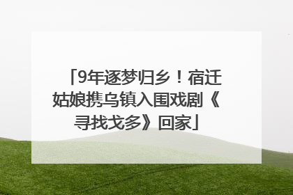 9年逐梦归乡！宿迁姑娘携乌镇入围戏剧《寻找戈多》回家